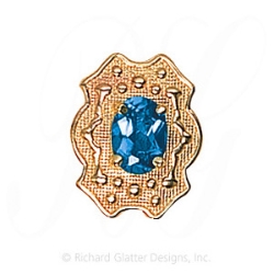 GS500 BT - 14 Karat Gold Blue Topaz Slide 